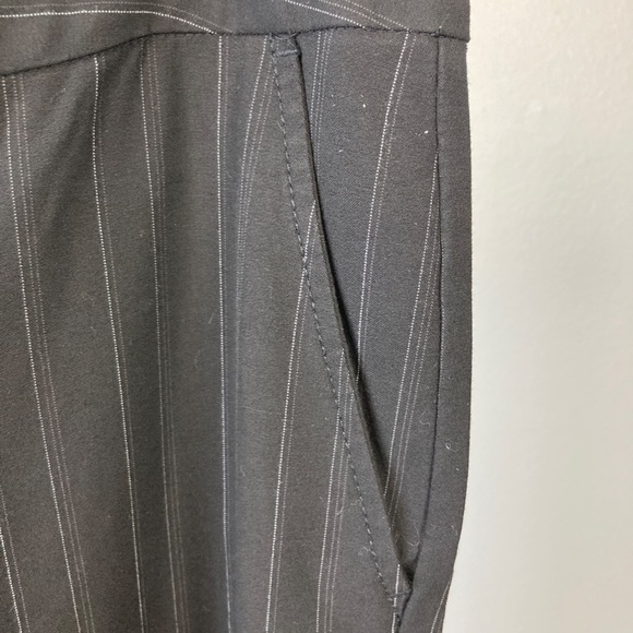 Black Striped Wide Leg Trousers - Picture 2 of 7